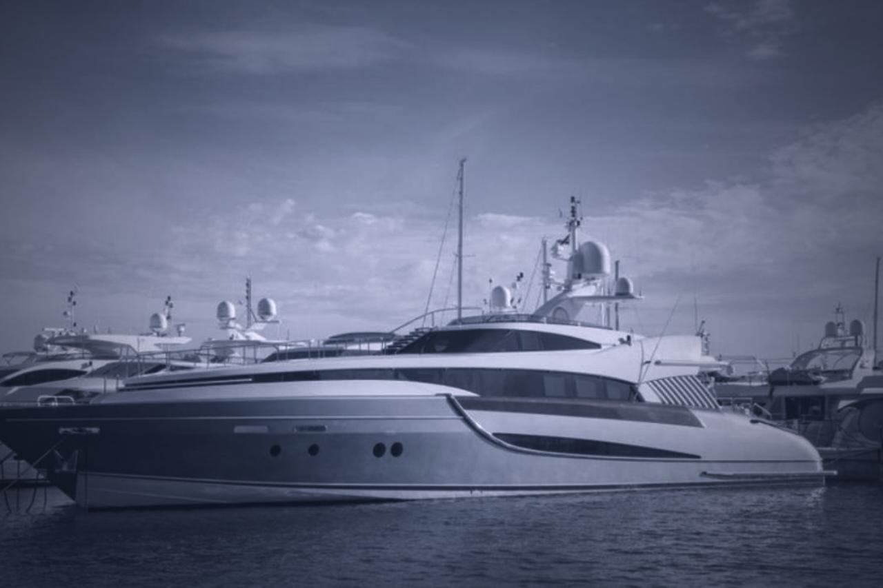 Motor yacht moored alongside